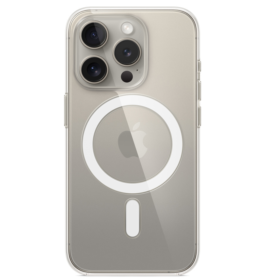 Apple Clear Case MagSafe iPhone 15 Pro – Transparent - État Irréprochable..