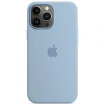 Apple Coque Silicone MagSafe iPhone 13 Pro Max – Blue Fog – Fiabilité et Pe