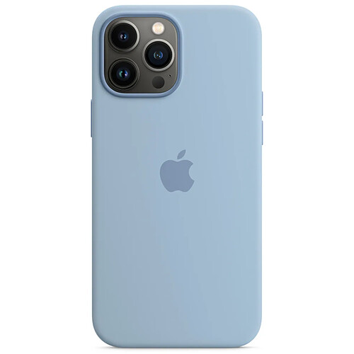 Apple Coque Silicone MagSafe iPhone 13 Pro Max – Blue Fog – Fiabilité et Pe