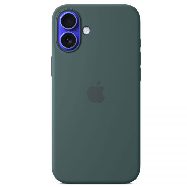 Apple Coque Silicone MagSafe iPhone 16 Plus – Vert Lacustre – Fiabilité et