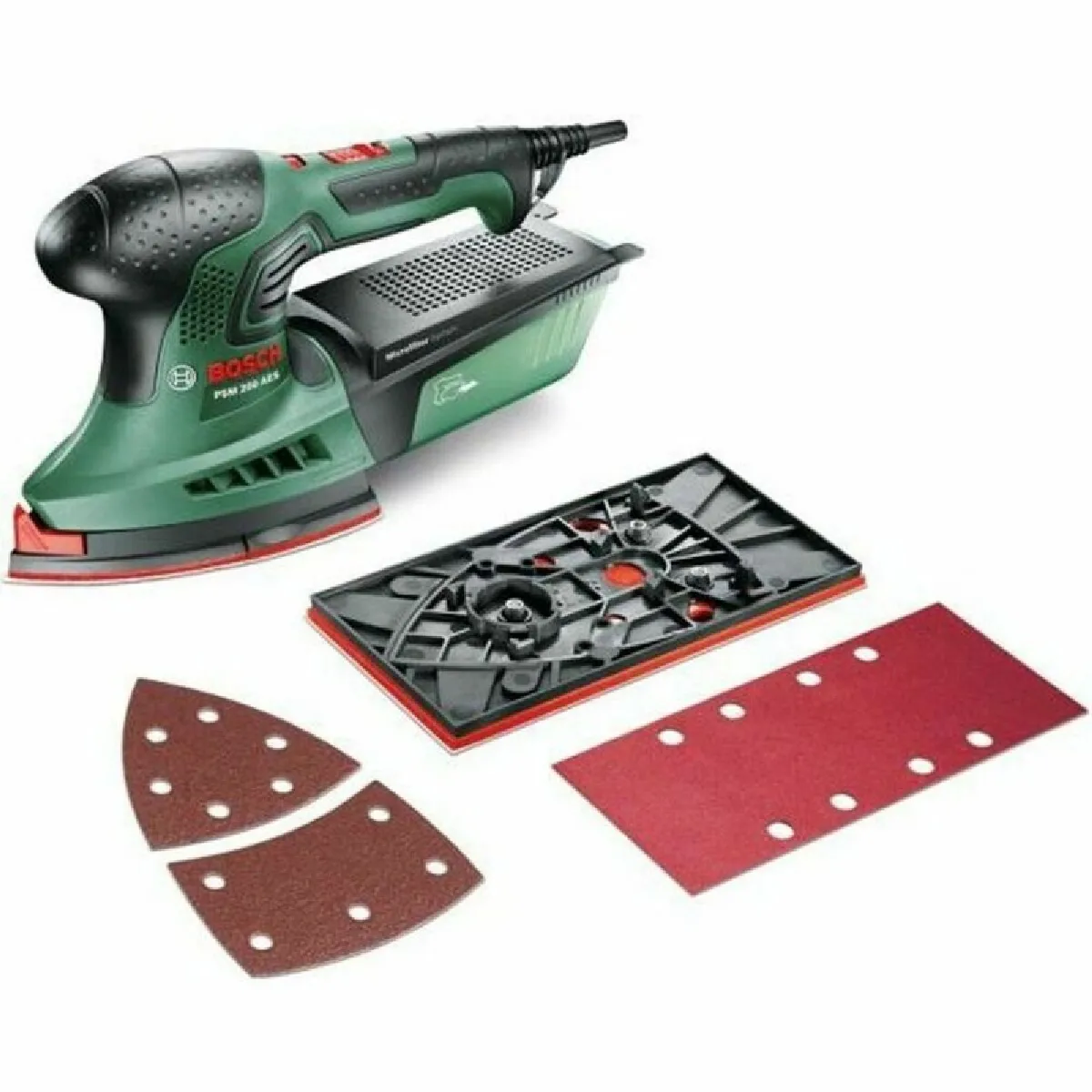 Bosch Psm 200 Aes — Ponceuse Vibrante Multi-Plateaux Filaire 200W 24000 Tr/