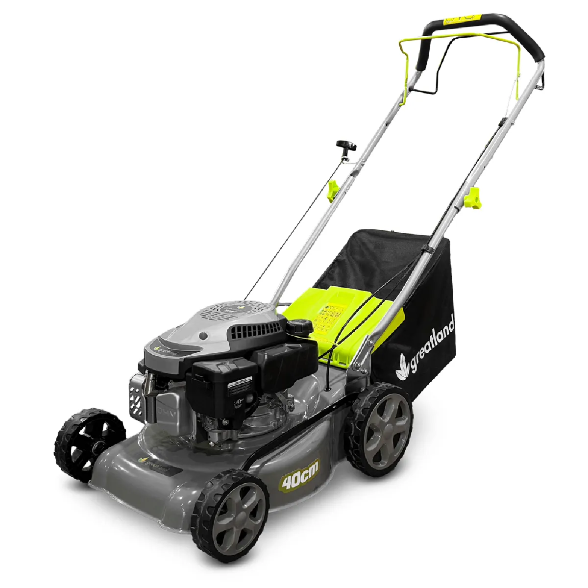 Greatland Tondeuse Thermique Tractée — 144 Cc, 40 Cm, Bac 40 L – Fiabilité