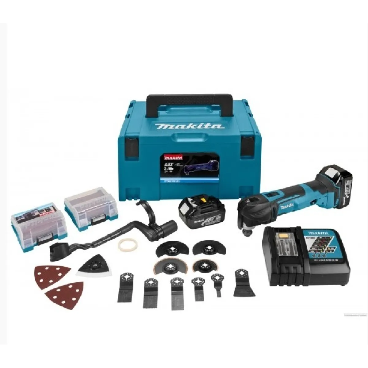 Makita Dtm51Rmjx3 — Découpeur-Ponceur Multifonction 18V 5 Vitesses + 2 Batt