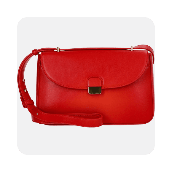 Sac en cuir rouge