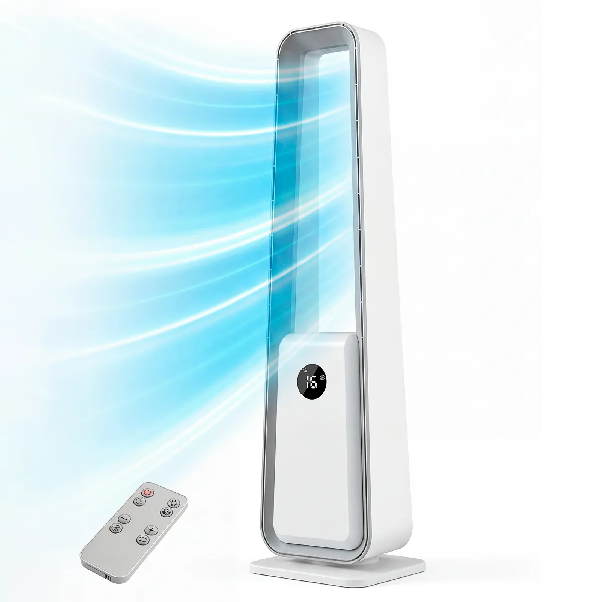 bytelike-ventilateur-colonne-occamarket-1 ByteLike Ventilateur colonne sans pales silencieux - 24 vitesses, oscillation 75 degres - Occamarket