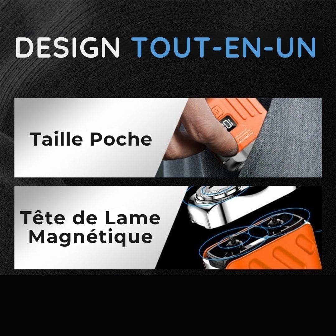 luxo7-29631-1 Mini Rasoir Électrique Ultra-Efficace et Compact - Occamarket