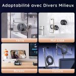 Support Téléphonique Magnétique à Ventouse 360° - Occamarket