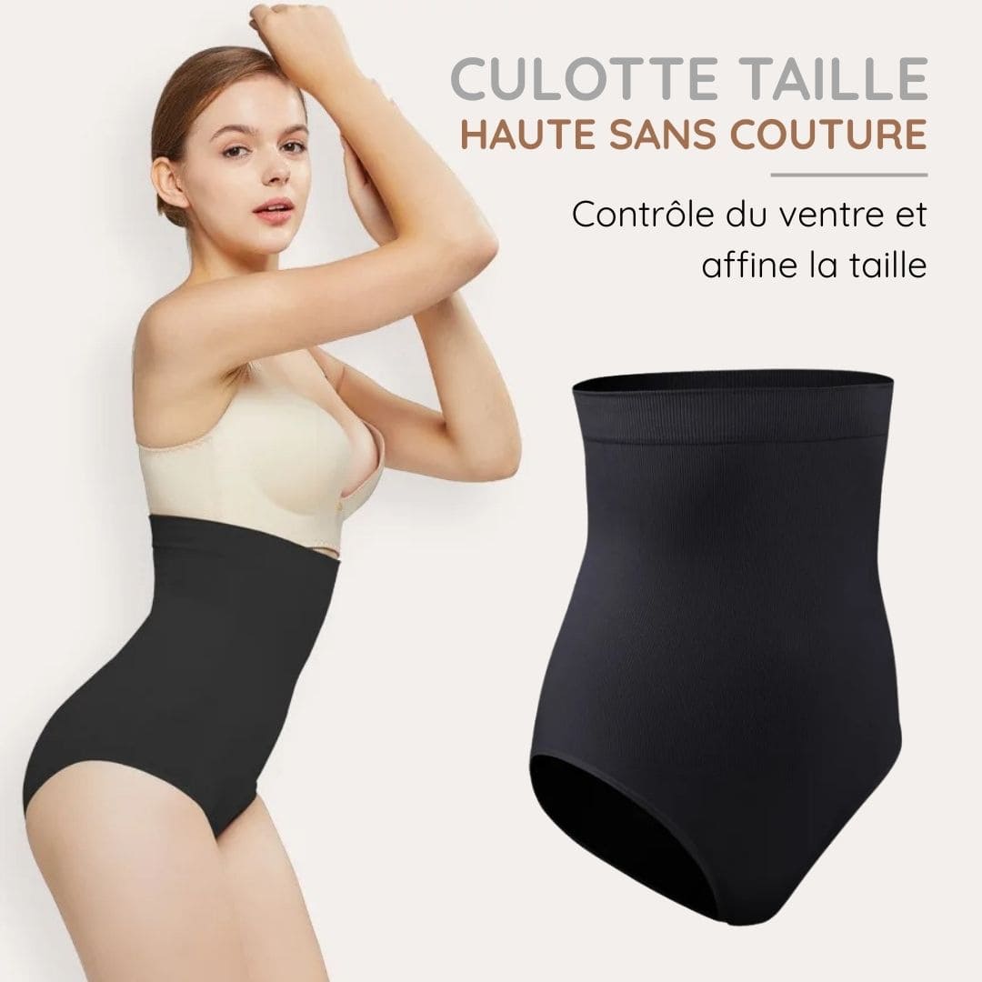luxo7-31396-1 Culotte taille haute sans couture avec contrôle du ventre - Occamarket