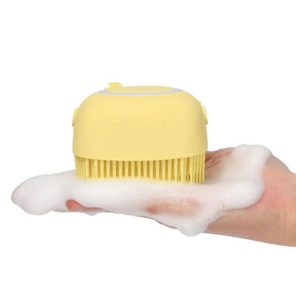 Brosse de lavage apaisante pour chiens et chats avec réservoir à shampoing - Occamarket