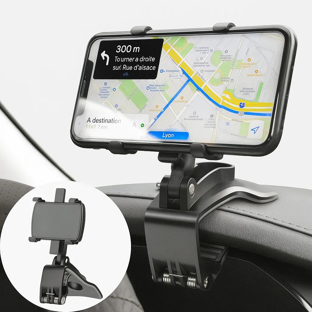 luxo7-32072-1 AUTOCLIP™ | SUPPORT TÉLÉPHONE COMPACT ET STABLE - Occamarket