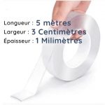 Ruban adhésif double face transparent ultra résistant - Occamarket