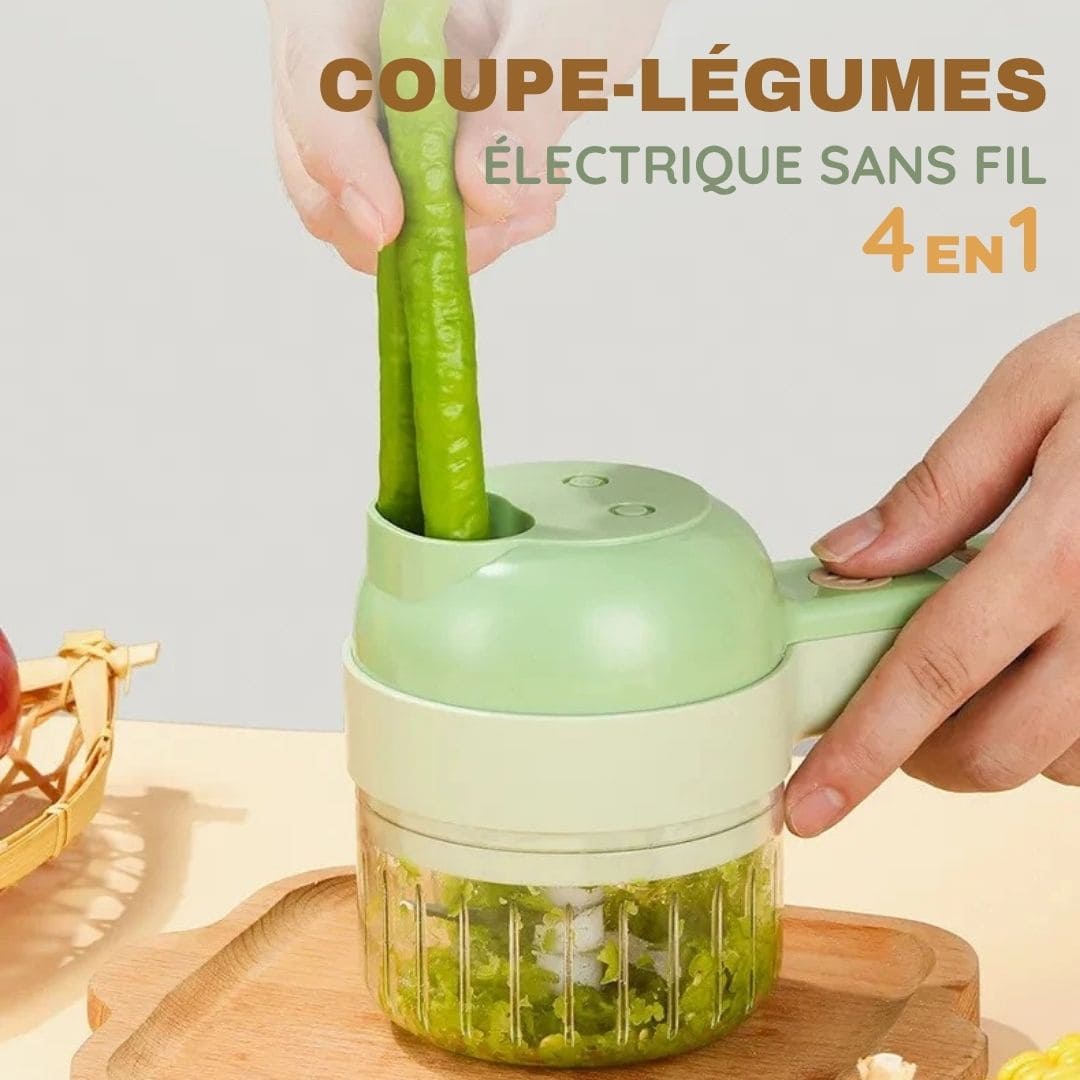 luxo7-32439-1 Coupe-légumes électrique sans fil 4 en 1 - Occamarket
