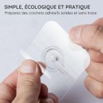 Crochets adhésifs muraux transparents sans soudure (lot de 20) - Occamarket