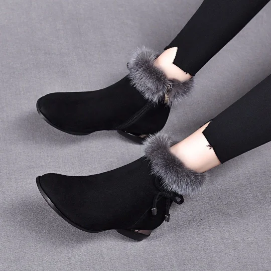 SOFTLEATHER™ | BOTTINES EN CUIR SOUPLE À TALON MOYEN - Occamarket