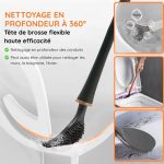 Brosse de toilette murale et design en silicone - Occamarket