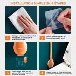 Brosse de toilette murale et design en silicone - Occamarket