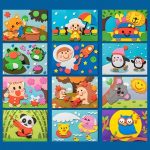 Kit de Stickers d’animaux en mousse (12 pcs) - Occamarket
