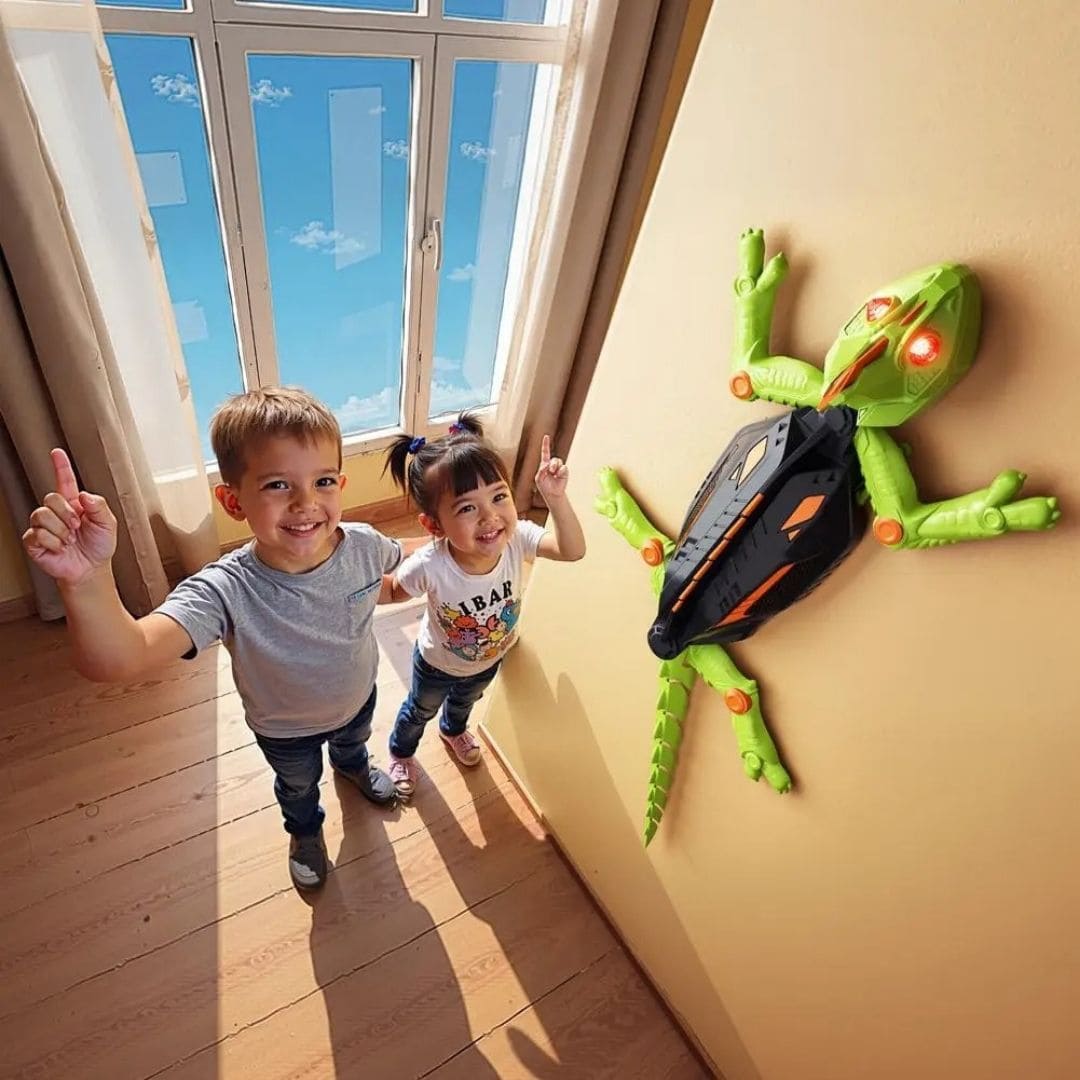 luxo7-33426-1 Jouet Robot Lézard Télécommandé Rampe sur les murs - Occamarket