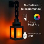 Lampe Murale LED Multicolore Télécommandée Minecraft - Occamarket