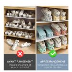 Organisateur de Chaussures Empilable Réglable – Gagnez 2x Plus d’Espace ! - Occamarket