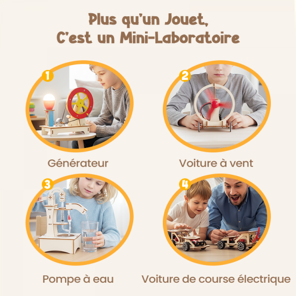 PowerLab Kids – Kit scientifique DIY à énergie électrique et magnétique - Occamarket