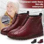 Bottines d’Hiver Antidérapantes en Cuir Naturel - Occamarket