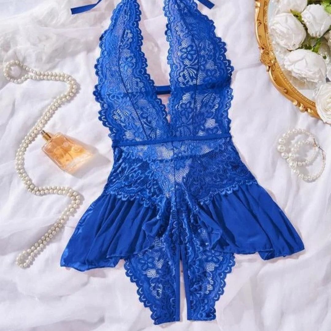 luxo7-34392-1 Lingerie Dentelle Dos Nu & Jupe Volantée - Occamarket