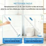 Brosse WC Hygiénique 2-en-1 avec Réservoir Désinfectant + 6 têtes de brosse OFFERTES - Occamarket