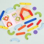 Jeu Montessori en Bois – Puzzle Géométrique Créatif - Occamarket