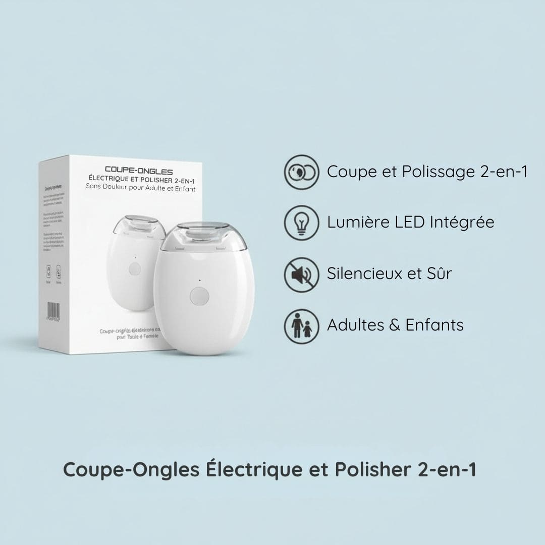 luxo7-34584-1 Coupe-Ongles Électrique Sans Douleur pour Adultes et Enfants - Occamarket