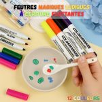 Feutres magiques ludiques à écriture flottantes – 12 couleurs - Occamarket