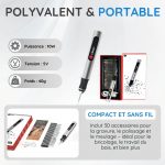 Kit de gravure électrique 32 pièces - Polyvalent pour bois/verre/métal, portable et précis - Occamarket