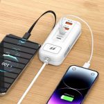 Prise Charge Rapide 65W™ – 2 PD + 2 USB + Câble Type-C Intégré - Occamarket