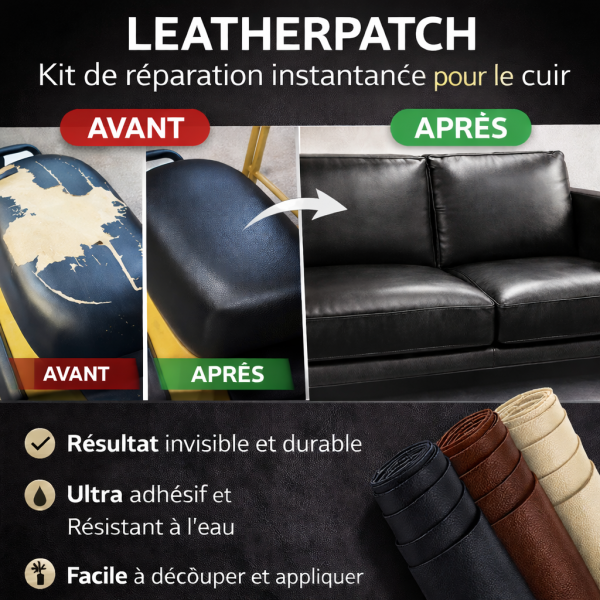 LEATHERPATCH – Kit de Réparation Instantanée pour le Cuir - Occamarket