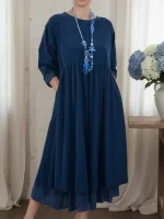 Robe Midi Ample à Double Ourlet - Occamarket