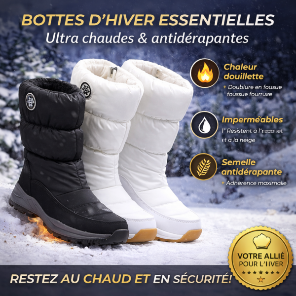 Bottes d’Hiver Femme Mi-Mollet – Chaudes & Antidérapante - Occamarket