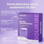 SOIELYSSE™ | Bandes Blanchissantes Violettes Sans Peroxyde (14 Bandes) - Occamarket