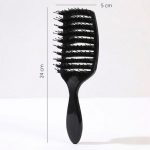 Brosse démêlante incurvée en poils de sanglier - Occamarket
