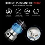 Mixeur-broyeur électrique 4 lames en acier inoxydable - Occamarket