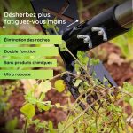 Houe de jardin avec manche télescopique 2-en-1 - Occamarket