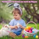 Pack de 12 oeufs de Pâques avec mini figurines mignonnes - Occamarket