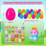 Pack de 12 oeufs de Pâques avec mini figurines mignonnes - Occamarket