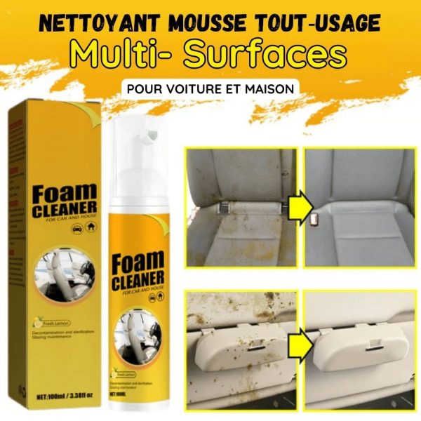 Nettoyant mousse multi surfaces pour voiture et maison - Occamarket