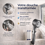 Pommeau Anti-Calcaire 2-en-1 – Pression Boostée & Soin Complet - Occamarket