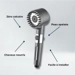 Pommeau Anti-Calcaire 2-en-1 – Pression Boostée & Soin Complet - Occamarket