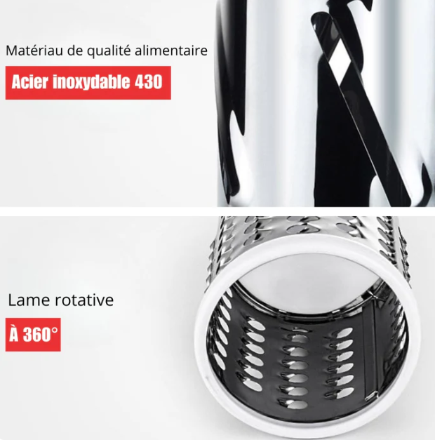 luxo7-37841-1 CUTTORA - Mandoline Multifonctions à Manivelle 4 en 1 - Occamarket