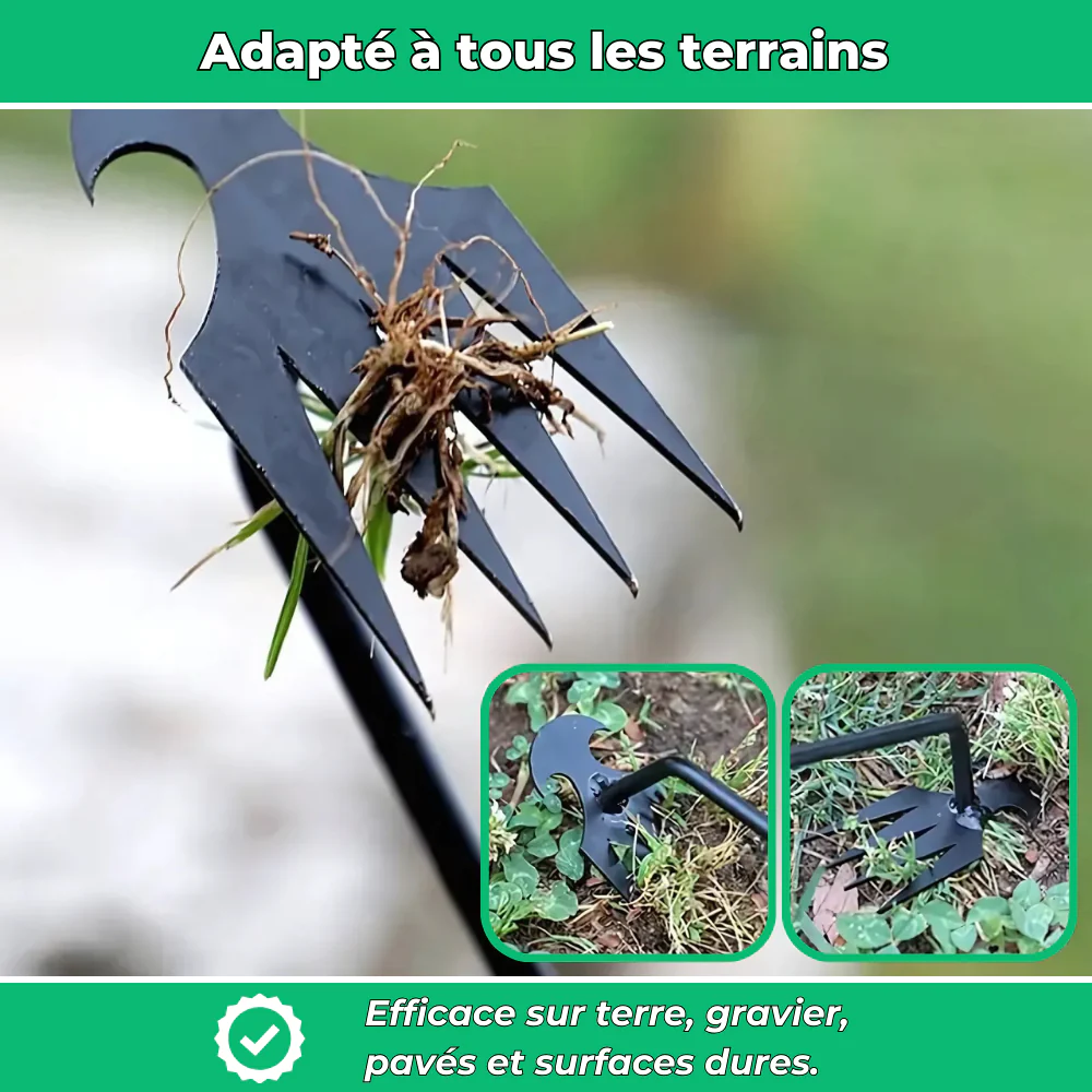 luxo7-37954-1 Désherbeur 4 Griffes en Acier — Arrachez les racines une bonne fois pour toutes - Occamarket