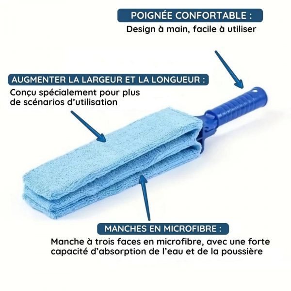 Brosse Nettoyante en Microfibres pour Stores et Persiennes - Occamarket