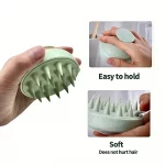Brosse de massage du cuir chevelu en silicone 1 pièce pour shampooing et douche – Image 3