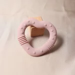 Anneau de dentition en silicone 2024 en forme de cœur – Sans latex, BPA – Âge 0-2 ans – Image 17